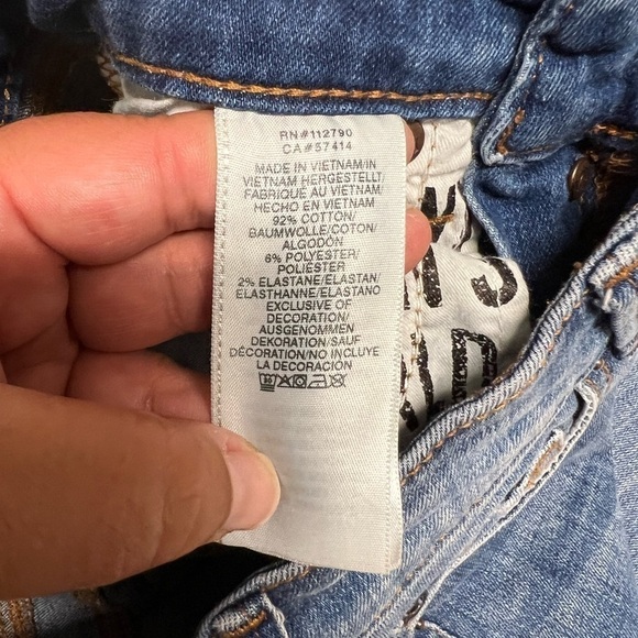 True Religion Womens High Rise Straight Distressed Medium Wash Jean Size 24 - Picture 6 of 8